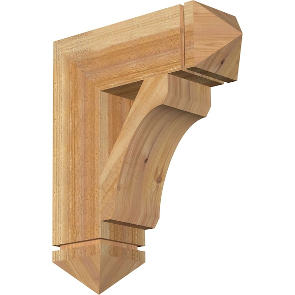 Ekena Millwork Legacy Arts & Crafts Rough Sawn Bracket, Western Red Cedar, 6"W x 20"D x 24"H BKT06X20X24LEC03RWR - main